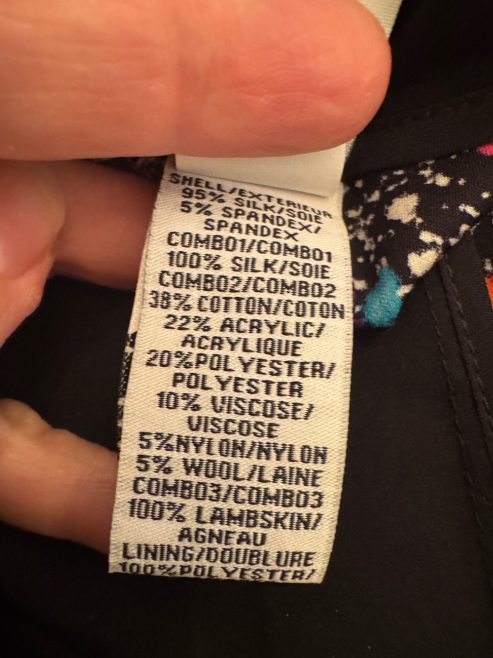 Diane Von Furstenberg Catherine Black Silk Dress with Multicolor Speckle Print - Picture 12 of 13